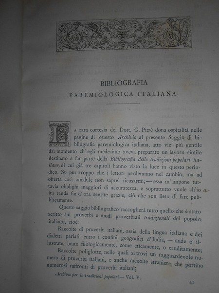 BIBLIOGRAFIA Paremiologica Italiana