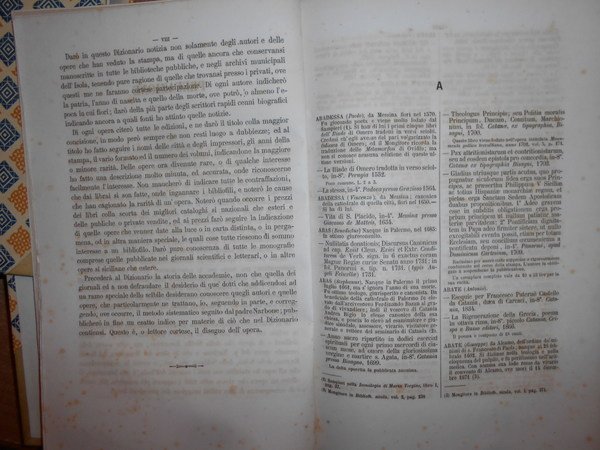 BIBLIOGRAFIA Siciliana ovvero Gran Dizionario Bibliografico. Delle Opere edite e …