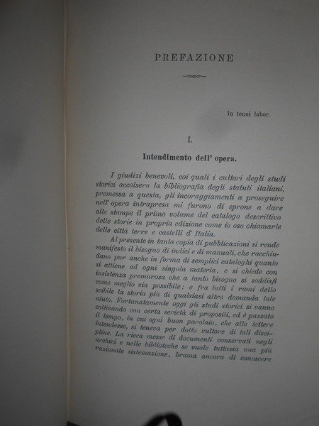 BIBLIOGRAFIA Statutaria e Storica Italiana