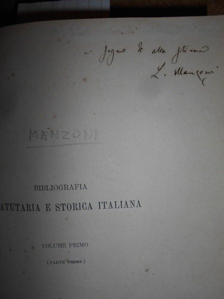 BIBLIOGRAFIA Statutaria e Storica Italiana