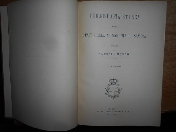 Bibliografia storica degli Stati della Monarchia di Savoia