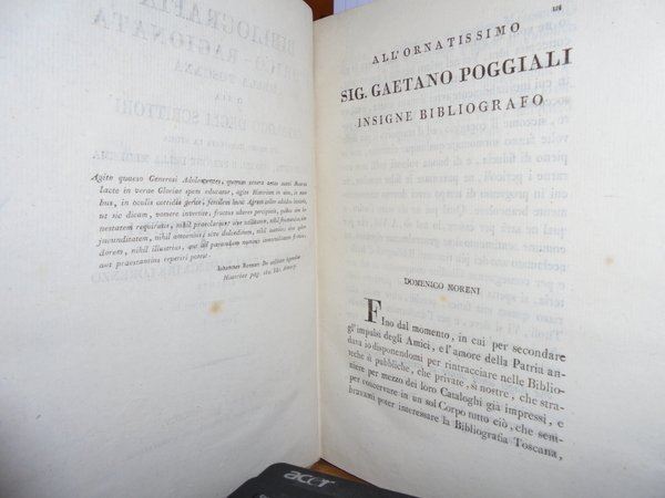 BIBLIOGRAFIA Storico-Ragionata della Toscana o sia Catalogo degli Scrittori che …