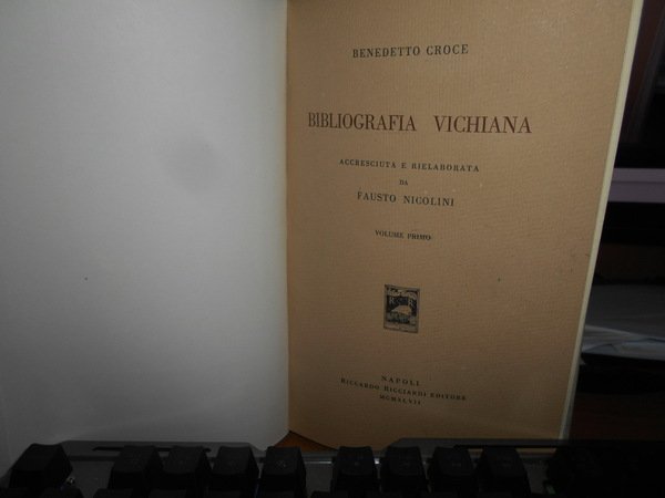 BIBLIOGRAFIA VICHIANA accresciuta e rielaborata da Fausto Nicolini