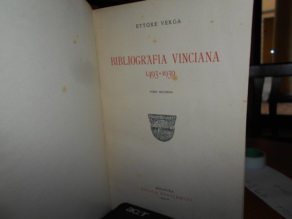 BIBLIOGRAFIA VINCIANA 1493 -1930