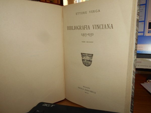 BIBLIOGRAFIA VINCIANA 1493 -1930