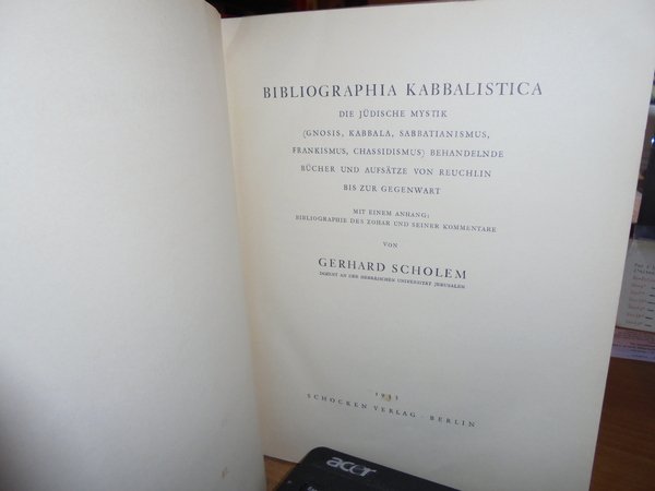 BIBLIOGRAPHIA KABBALISTICA. DIE JÜDISCHE MYSTIK ( Gnosis, Kabbala, Sabbatianismus, Frankismus, …