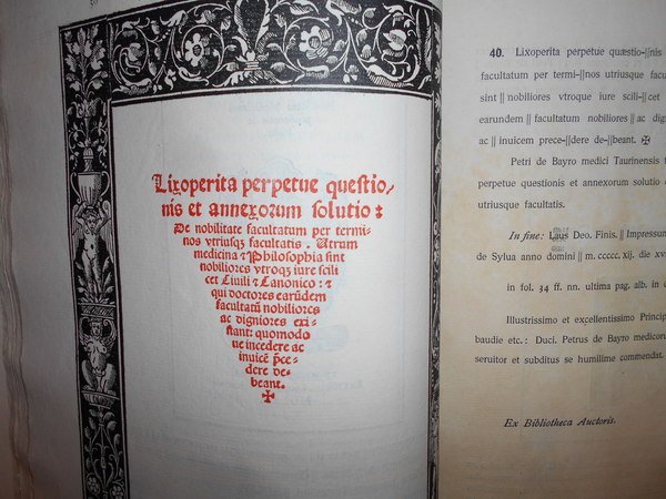 BIBLIOGRAPHIA MEDICA TYPOGRAPHICA PEDEMONTANA SAECULORUMM XV.ET XVI