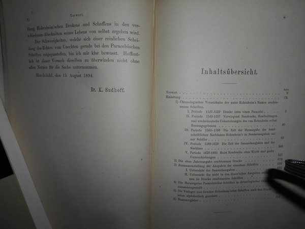 BIBLIOGRAPHIA Paracelsica. Paracelsischen Schriften