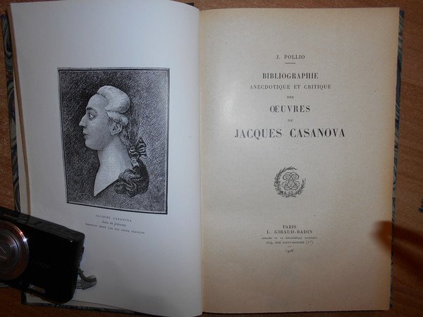 Bibliographie Anecdotique et critique des oeuvres de JACQUES CASANOVA