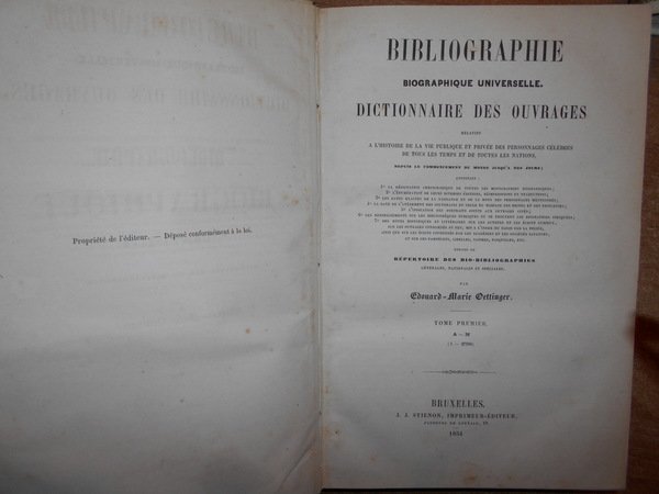 BIBLIOGRAPHIE Biographique Universelle