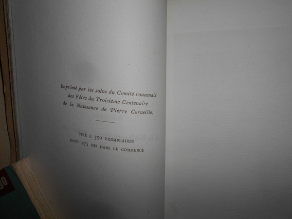 BIBLIOGRAPHIE Cornélienne Emile Picot 1876. Additions à la Bibliographie Cornélienne
