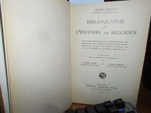 Bibliographie de l' Histoire de Belgique.