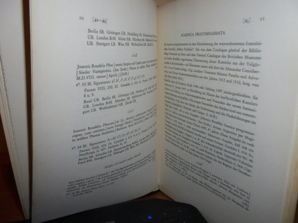 Bibliographie, der Schriften Johannes Reuchlins im 15. und 16. Jahrhundert