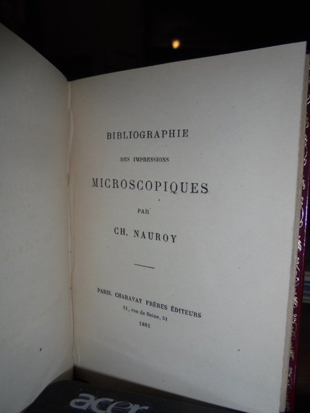 Bibliographie des Impressions Microscopiques