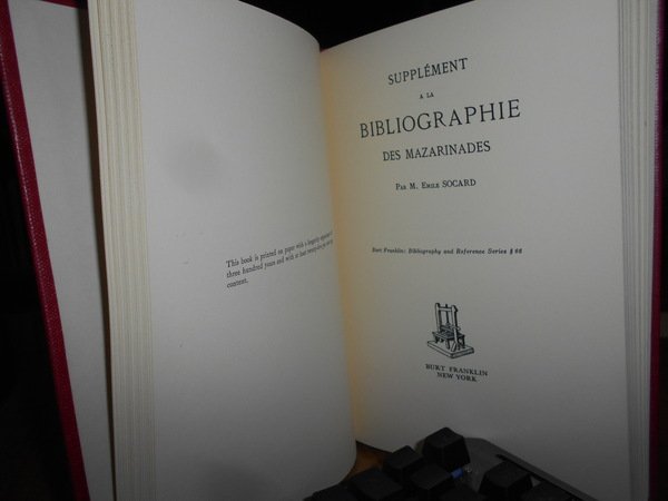 Bibliographie des MAZARINADES