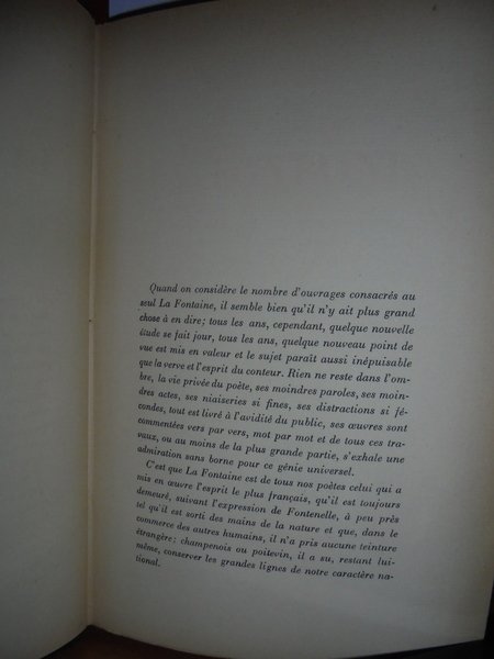 BIBLIOGRAPHIE DES OEUVRES DE LA FONTAINE