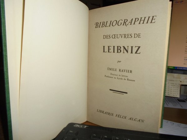 BIBLIOGRAPHIE des OEUVRES de LEIBNIZ