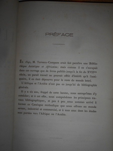 BIBLIOGRAPHIE des Ouvrages relatifs A L' AFRIQUE et a L' …