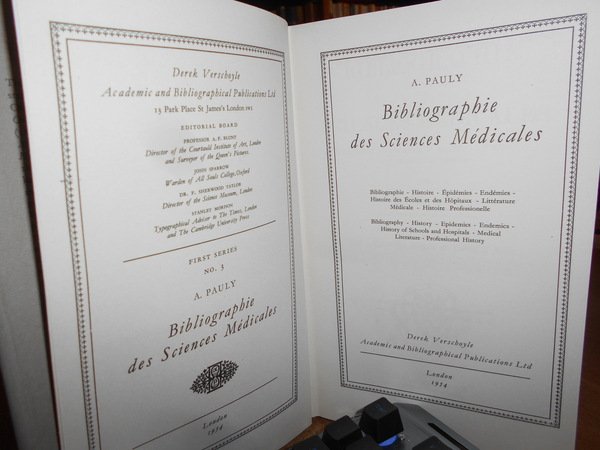 Bibliographie des Sciences Médicales