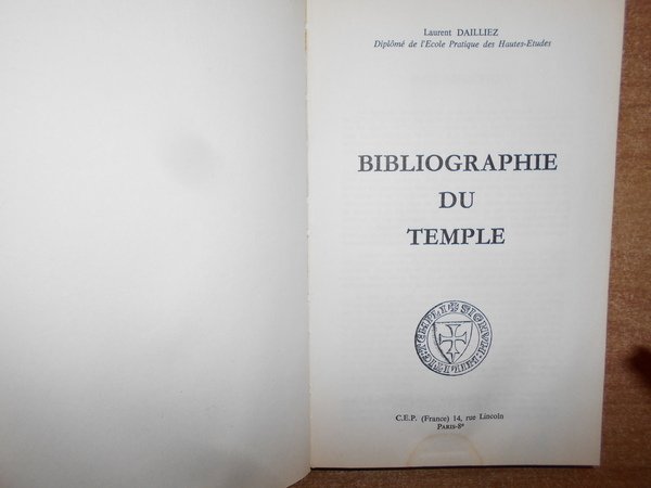 BIBLIOGRAPHIE DU TEMPLE