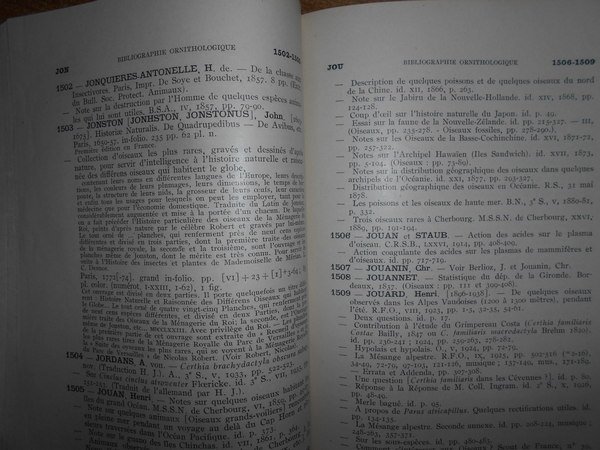 BIBLIOGRAPHIE ORNITHOLOGIQUE Française. Travaux publiès en langue française et en …