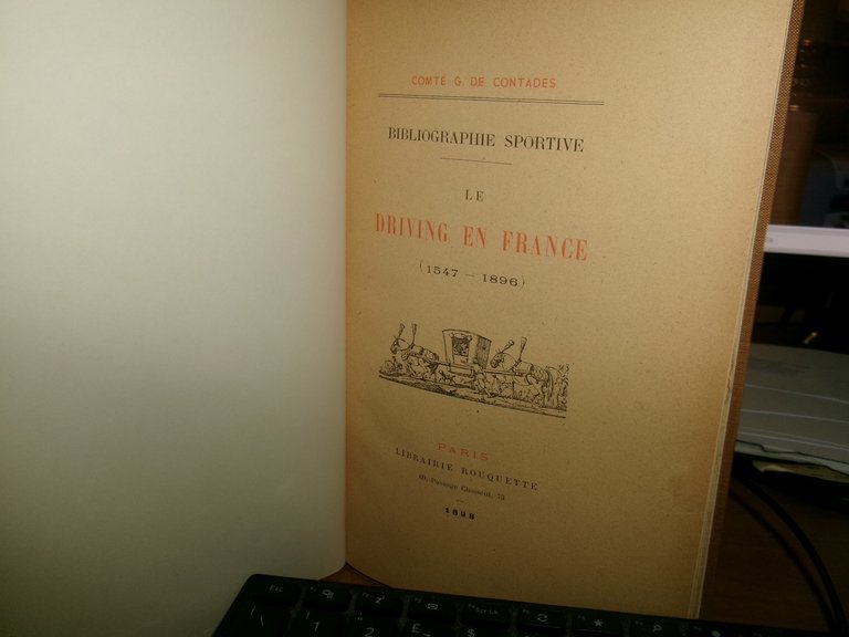 Bibliographie Sportive. Le DRIVING EN FRANCE (1547-1896). G. De Contades … | Immagine Gallery 3