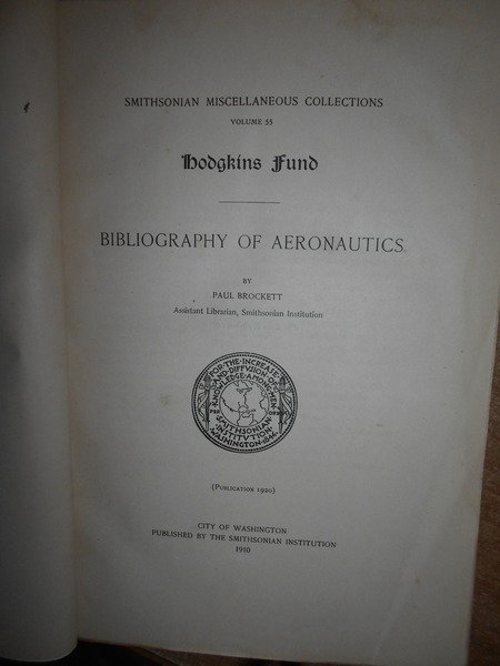 BIBLIOGRAPHY of AERONAUTICS