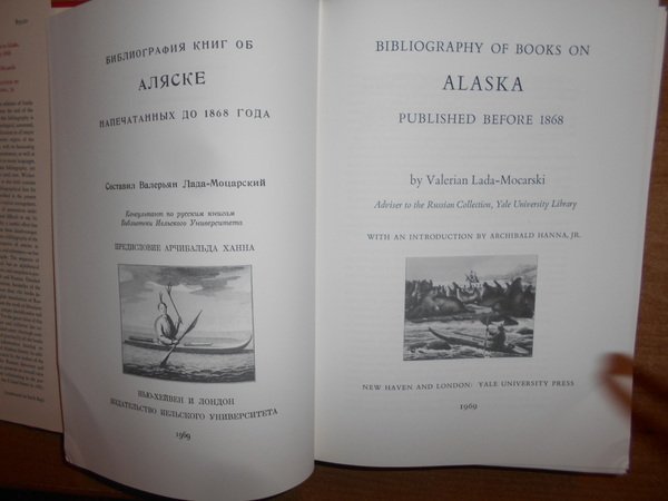 BIBLIOGRAPHY of BOOKS on ALASKA Published Before 1868