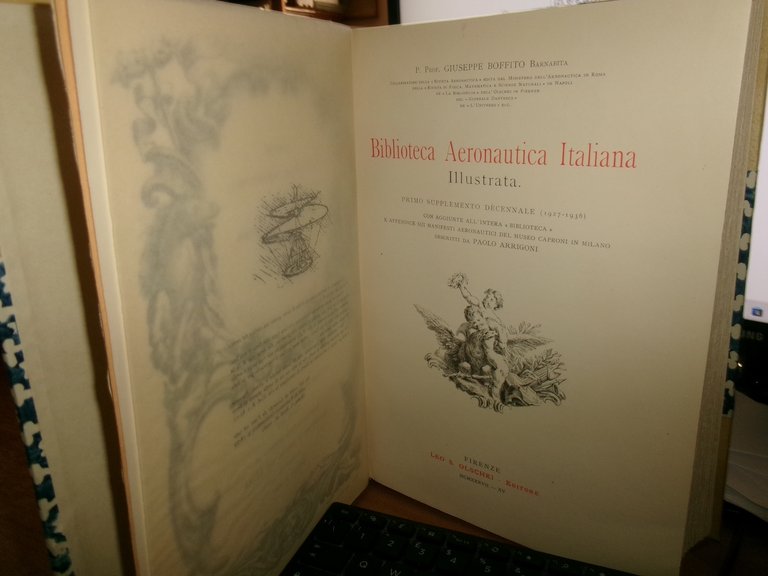 Biblioteca Aeronautica Italiana illustrata. Giuseppe Boffito Barnabita 1929/37