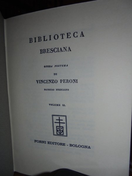 BIBLIOTECA Bresciana opera postuma di Vincenzo Peroni