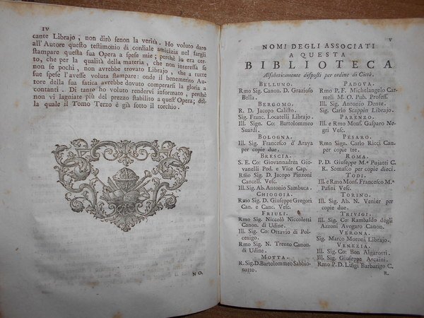 BIBLIOTECA degli Autori Antichi Greci, e Latini Volgarizzati. In fine …