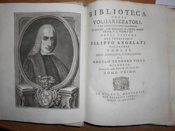 BIBLIOTECA degli Volgarizzatori, o sia notizia dall' Opere volgarizzate d' …