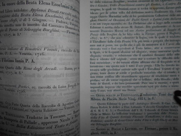 BIBLIOTECA FEMMINILE ITALIANA Raccolta Posseduta e descritta dal Conte Pietro …