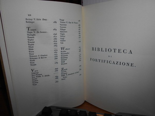 BIBLIOTECA ISTORICO-CRITICA DI FORTIFICAZIONE PERMANENTE.