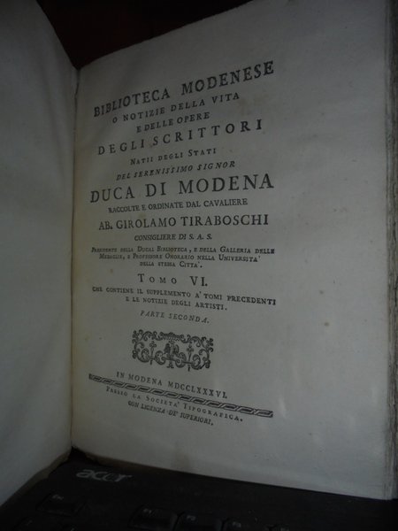 Biblioteca Modenese o notizie della vita e delle opere degli …