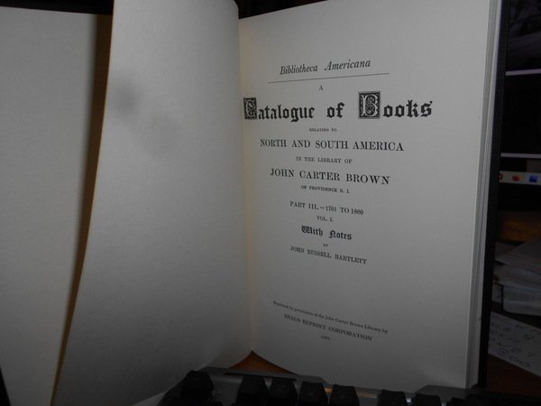 Bibliotheca Americana. Catalogue of the John Carter Brown Library in …