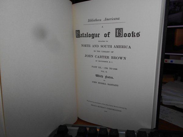 Bibliotheca Americana. Catalogue of the John Carter Brown Library in …