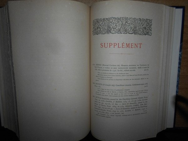 BIBLIOTHECA AMERICANA Histoire, Géographie, Voyages, Archéologie et Linguistique
