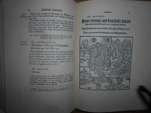 BIBLIOTHECA AMERICANA VETUSTISSIMA + Additions