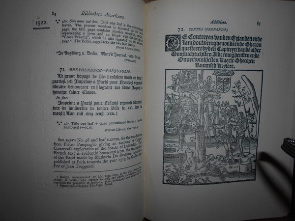 BIBLIOTHECA AMERICANA VETUSTISSIMA + Additions