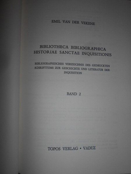 Bibliotheca Bibliographica Historiae Sanctae Inquisitionis