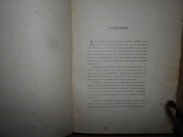 Bibliotheca Brasiliense: Catálogo annotado dos Livros sobre o Brasil, 1907. …