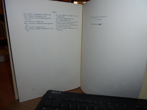 BIBLIOTHECA GASTRONOMICA a Catalogue of Book and Documents on Gastronomy