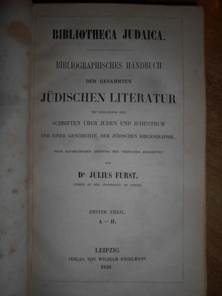 BIBLIOTHECA JUDAICA