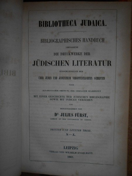 BIBLIOTHECA JUDAICA