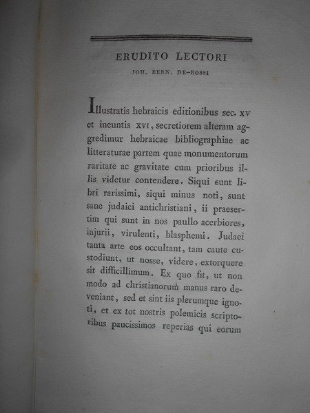 BIBLIOTHECA JUDAICA Antichristiana. Qua Editi et inediti Judaeorum adversus Christianam …