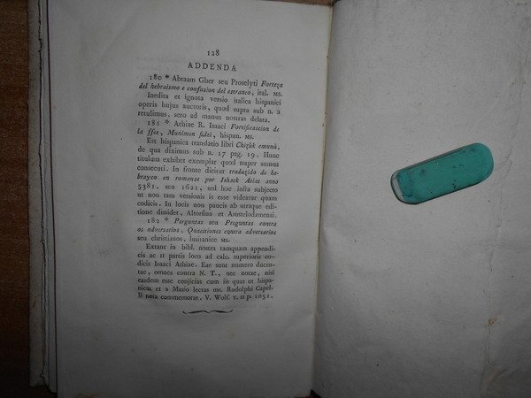 BIBLIOTHECA JUDAICA Antichristiana. Qua Editi et inediti Judaeorum adversus Christianam …