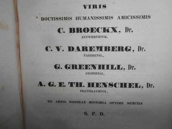 BIBLIOTHECA Medico-Historica sive catalogus Librorum Historicorum De Re Medica et …