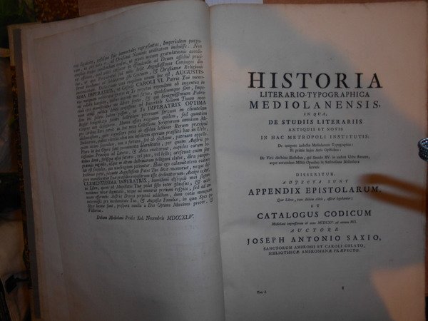 BIBLIOTHECA SCRIPTORUM MEDIOLANENSIUM. Seu Acta, et Elogia Virorum Omnigena Eruditione …