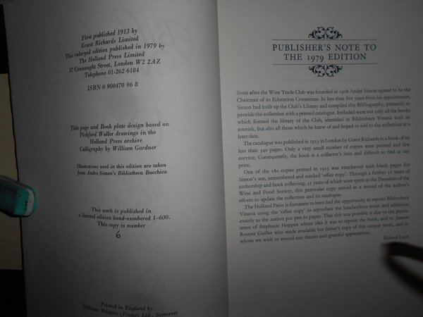 BIBLIOTHECA VINARIA